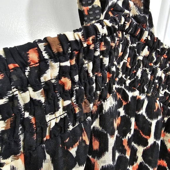 Who What Wear Leopard Print Ruffle Top Size XL - Picture 10 of 11